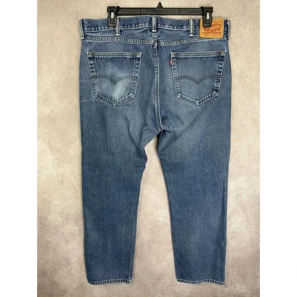 Levis 505 Jeans Men’s 40x32 Blue Regular Straight Leg 100% Cotton Denim
